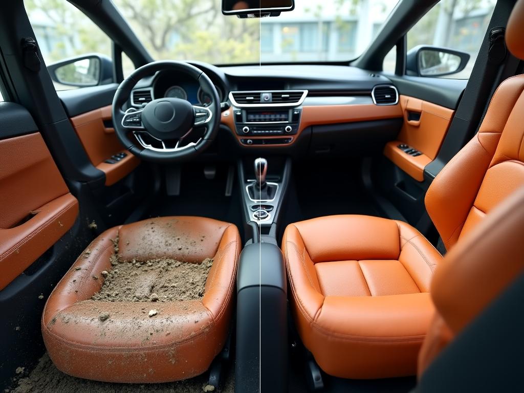 Automotive detailing transformation before and after